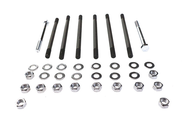 V-Twin - 8143-34 - Chrome Stock Engine Case Bolt Kit