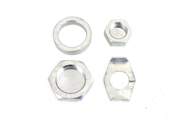 V-Twin - 8161-4 - Cadmium Rear Axle Nut and Lock Kit