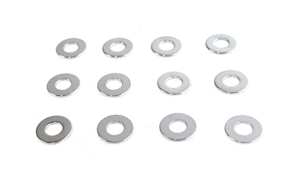 V-Twin - 8166-12T - Chrome Flat Washer 1/4 inch Inner Diameter