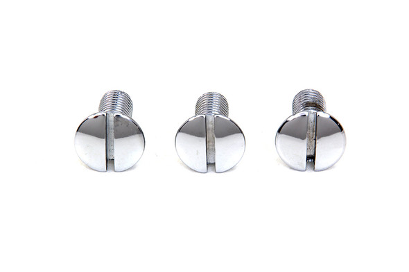 V-Twin - 8212-3 - Chrome Left Side Oval Head Screws