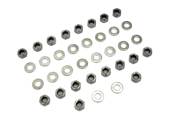 V-Twin - 8608-36 - Chrome Rocker Box Hex Nuts
