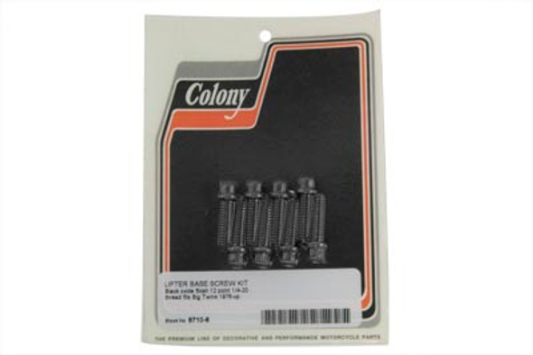 V-Twin - 8710-8 - Tappet Block Screw Kit Black