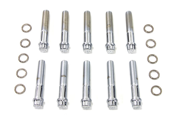 V-Twin - 8714-20 - Big Bore 12 Pt Head Bolt Kit Chrome