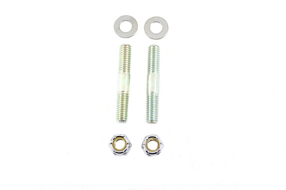 V-Twin - 8826-6 - Fork Slider Bottom Cap Stud and Nut Chrome