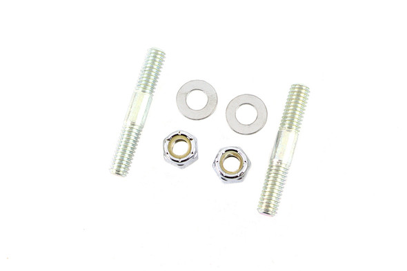 V-Twin - 8826-6 - Fork Slider Bottom Cap Stud and Nut Chrome