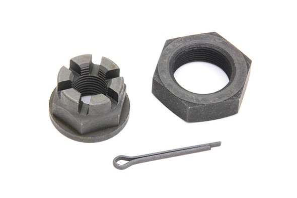 V-Twin - 9406-3T - Front Axle Nut Kit Parkerized - Fits 1936-1940 Harley-Davidson EL, 1941-1948 FL