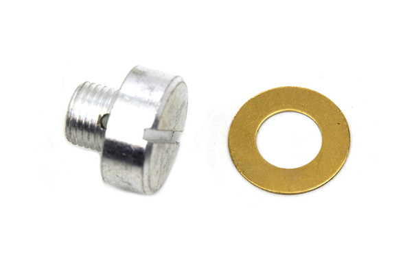 V-Twin - 9608-2T - Oil Pump Relief Valve Plug Cadmium - Fits 1971-1980 Harley-Davidson FX, 1968-1980 FL