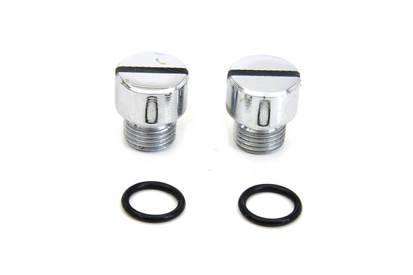 V-Twin - 9634-4T - Oil Pump Check and Relief Valve Plug Chrome