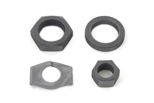 V-Twin - 9692-4T - Parkerized Rear Axle Nut and Lock Kit