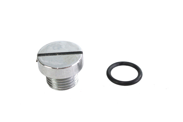 V-Twin - 9876-2 - Oil Screen Plug Chrome