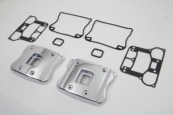 V-Twin - 10-0579 - Smooth Rocker Box Cover Set