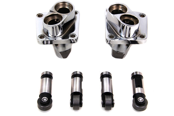 V-Twin - 10-0682 - Chrome Tappet Block Lifter Kit