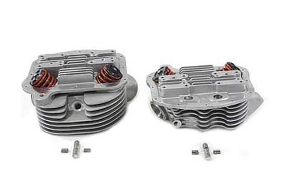 V-Twin - 10-1074 - Panhead Cylinder Heads with Valves