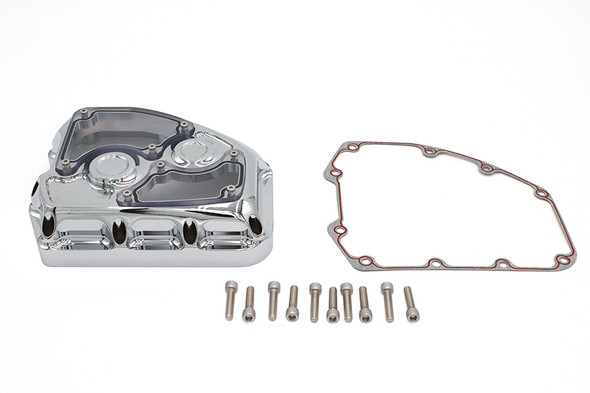 V-Twin - 10-1332 - TC-88 Clarity Cam Cover Kit Chrome - Fits 1999-2016 Harley-Davidson FLT, 1999-2017 FLST, FXST