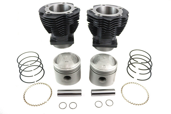 V-Twin - 11-1570 - Replica 74 inch Knucklehead Cylinder Kit Black
