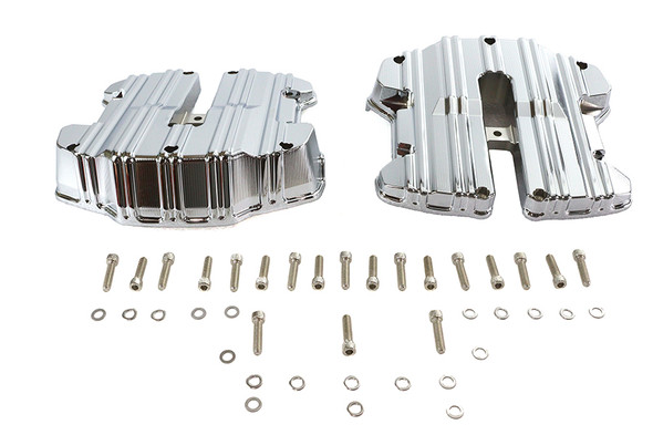 V-Twin - 11-1766 - M8 Rocker Box Cover Set Chrome