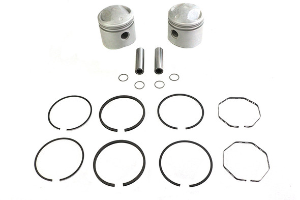 V-Twin - 11-2766 - Replica 74 inch Overhead Valve 3-7/16 inch Piston Set .030 O