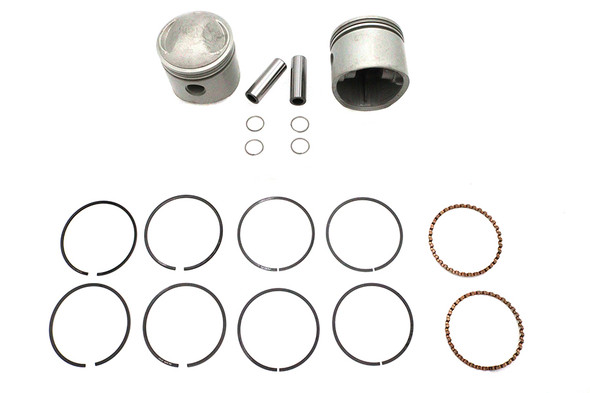 V-Twin - 11-2780 - Replica 80 inch Overhead Valve 3-1/2 inch Piston Set .020 Ov