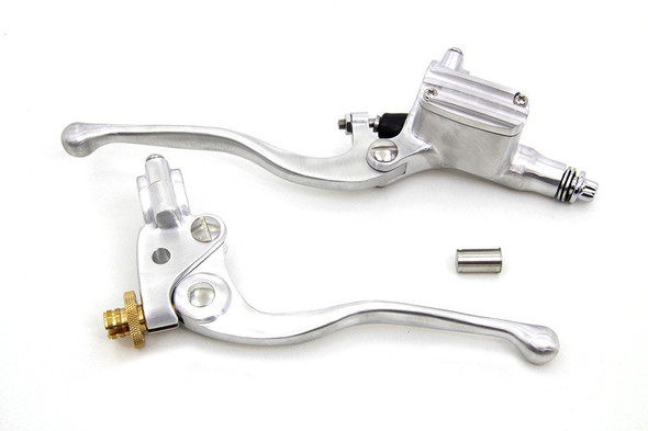 V-Twin Manufacturing V-Twin - Old School Chopper/ Bobber Polished Hand Lever Assembly 9/16" Bore Master Cylinder 