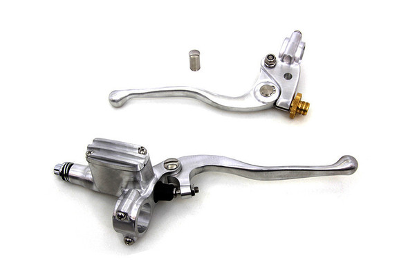 V-Twin Manufacturing V-Twin - Old School Chopper/ Bobber Polished Hand Lever Assembly 9/16" Bore Master Cylinder 