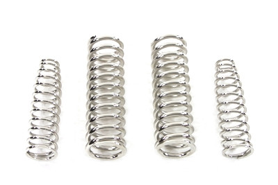 V-Twin - 13-0787 - Replica Spring Fork Spring Set Nickel Plated - Fits 1937-1948 Harley-Davidson UL, 1936-1957 G, 1936-1952 WL, 1936-1940 EL, 1941-1948 FL