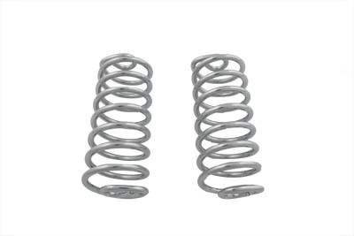 V-Twin - 13-9174 - Chrome 5 inch Seat Spring Set - Fits 1965-1980 Harley-Davidson FLH
