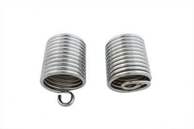 V-Twin - 13-9198 - Chrome Auxiliary Seat Spring Set - Fits 1937-1948 Harley-Davidson UL, 1936-1952 WL, 1936-1940 EL, 1941-1957 FL