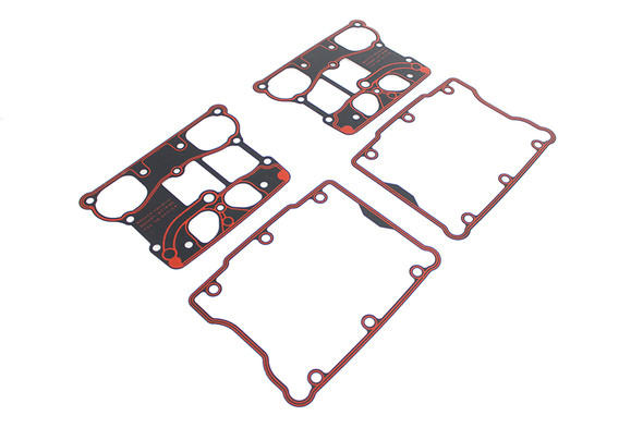 V-Twin - 15-1458 - Twin Cam Rocker Box Gasket Set - Fits 1999-2016 Harley-Davidson FLT, 1999-2017 FLST, FXST, FXD