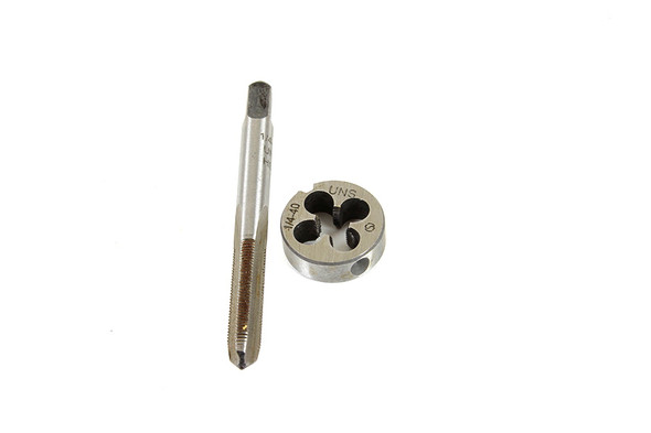 V-Twin - 16-1402 - Linkert Hand Tool Tap/Die 1/4 inch X 40 Set - Fits 1941-1965 Harley-Davidson FL