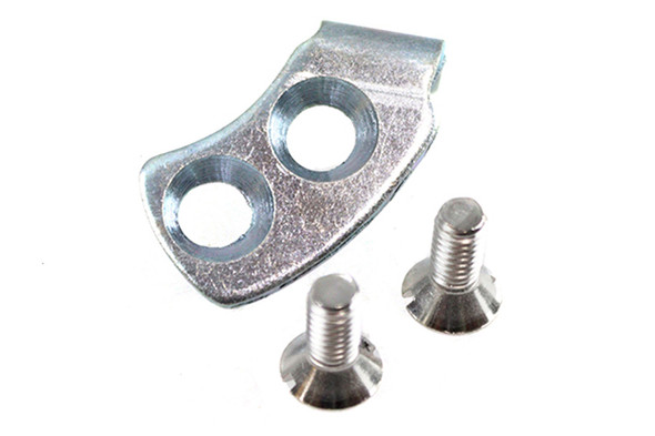 V-Twin - 17-0420 - Bumper Plate and Screw Kit - Fits 1971-1977 Harley-Davidson FX, 1937-1948 UL, 1936-1940 EL, 1941-1977 FL
