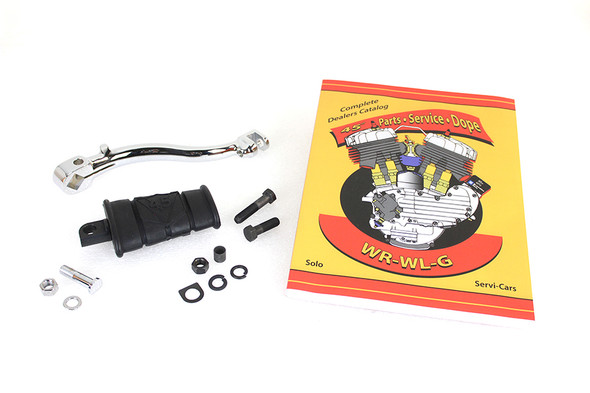 V-Twin - 17-0995 - WL 45 inch Kick Starter Arm Assembly Chrome - Fits 1941-1952 Harley-Davidson W