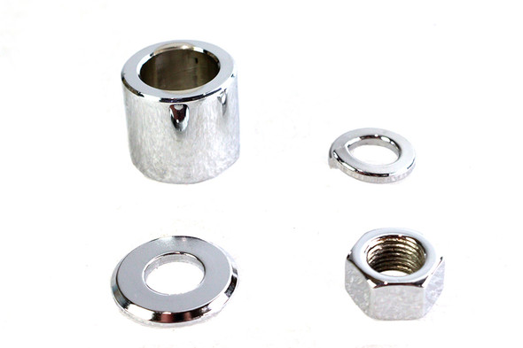 V-Twin - 2034-4 - Front Axle Spacer Kit Smooth Style Chrome