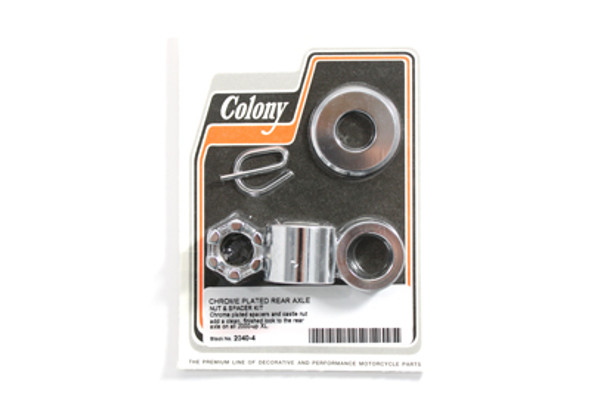 V-Twin - 2040-4 - Rear Axle Spacer Kit Smooth Style Chrome