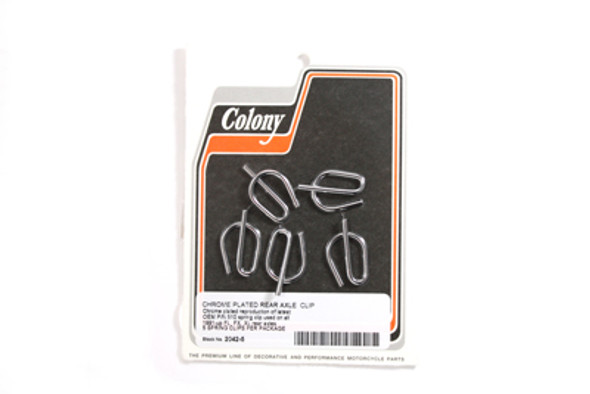 V-Twin - 2042-5 - Chrome Rear Axle Spring Clips