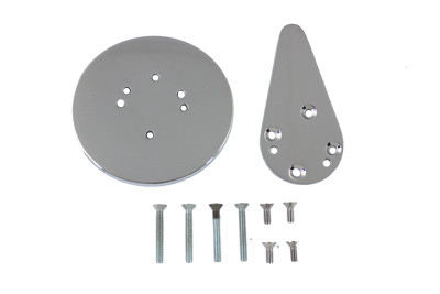 V-Twin - 21-0214 - Chrome Dust Shield and Shifter Lever Set - Fits 1974-1978 Harley-Davidson FX