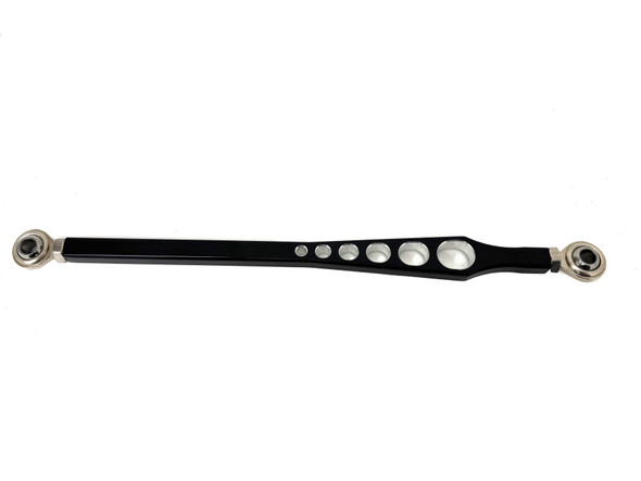 V-Twin - 21-0854 - 12 inch Billet Shifter Rod Kit Black - Fits 1986-2017 Harley-Davidson FXST