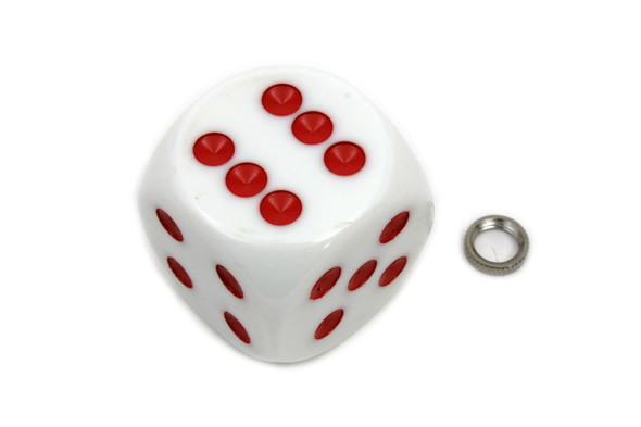 V-Twin - 21-0938 - White Dice Style Shifter Knob - Fits 1941-1984 Harley-Davidson FL, 1936-1973 G, 1936-1952 W