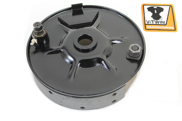V-Twin - 22-0075 - Rear Mechanical Brake Backing Plate Kit Black