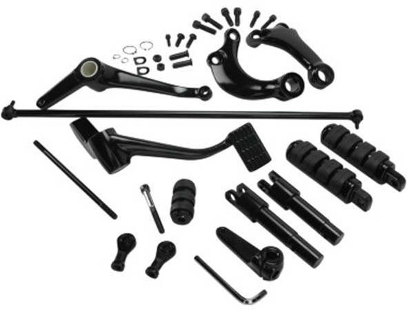 V-Twin - 22-0457 - Black Forward Control Kit With Pegs