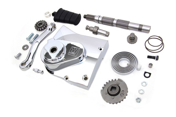 V-Twin - 22-0563 - Kick Starter Conversion Kit Chrome - Fits 2004-2005 Harley-Davidson XL