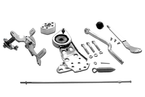 V-Twin - 22-0590 - Jockey Shifter Control Kit Chrome - Fits 1952-1978 Harley-Davidson FL