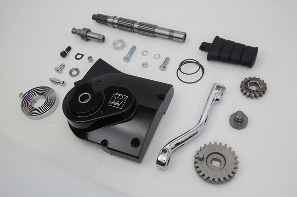 V-Twin - 22-0591 - Kick Starter Conversion Kit Black - Fits 2004-2006 Harley-Davidson XL