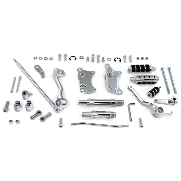 V-Twin - 22-0719 - Forward Control Kit Chrome - Fits 1991-2003 Harley-Davidson XL (5-speed)