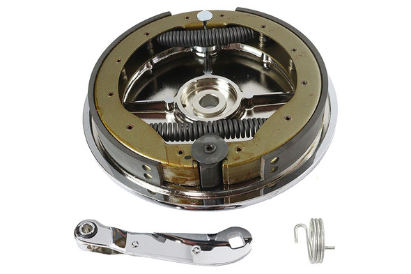 V-Twin - 22-0729 - Rear Brake Backing Plate Kit Chrome