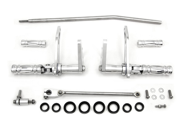 V-Twin - 22-0779 - Billet Forward Control Kit Polished - Fits 2003-2013 Harley-Davidson FXD, 2000-2012 FXDL