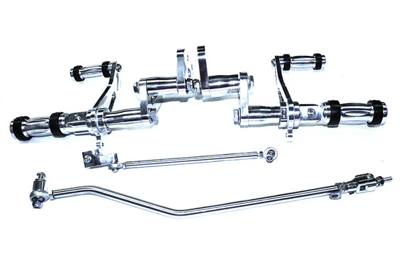 V-Twin - 22-0797 - Billet Forward Control Kit Polished - Fits 2004-2013 Harley-Davidson XL (883), 2004-2013 XL (1200)