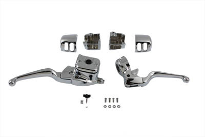 V-Twin - 22-0820 - Smooth Contour Handlebar Control Kit Chrome - Fits 1996-2006 Harley-Davidson FXST, 1996-2003 XL, 1996-2006 FLST, FXDWG, FXD
