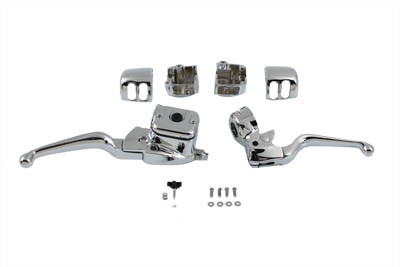 V-Twin - 22-0821 - Smooth Contour Handlebar Control Kit Chrome - Fits 1996-2006 Harley-Davidson FXST, 1996-2006 FLT (does not work with cruise control), 1996-2003 XL, 1996-2006 FLST, FXDWG, FXD