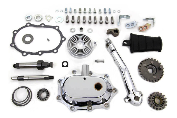 V-Twin - 22-0834 - Chrome Kick Starter Kit