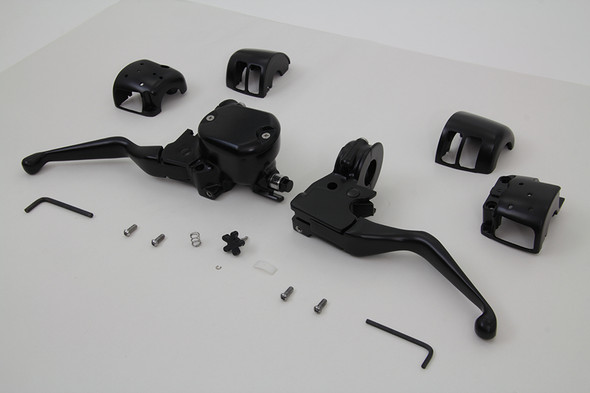 V-Twin - 22-0835 - Handlebar Control Kit Black - Fits 2004-2006 Harley-Davidson XL